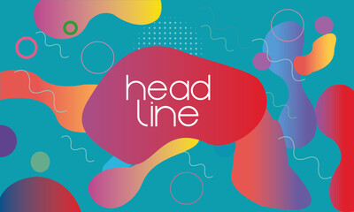 2018 music festival carnival posters, flyer, brochure cover set, abstract dynamic minimalist vibrant lines fluid summer colors shapes, concept pop art form music elements, tropical exotic modern style