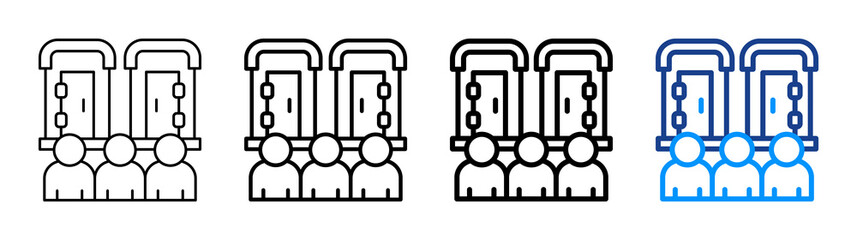 Obraz premium Public Toilet Icon Different Style Outline Collection Set