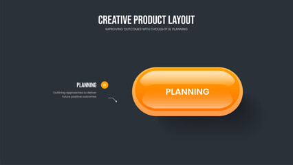 Product Review 1 Step Diagram Slideshow Layout. Consulting Visualization Frame Template Vector Illustration. Investor Forecast One Element Infographic Slide Design.