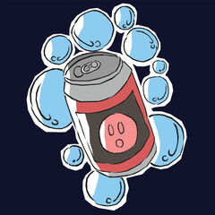 illustration of a soda can