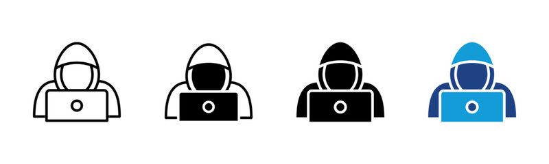 Hacker icon set multiple style collection