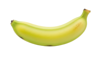 Fresh yellow banana isolated PNG on transparent background, tropical fruit rich in potassium for healthy eating and snack