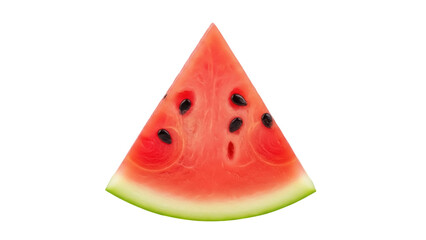 Juicy watermelon slice PNG isolated on transparent background, refreshing summer fruit with black seeds for healthy eating and design © PICSPRO