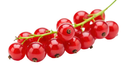 Vibrant red currant berries isolated PNG, fresh fruit on transparent background for healthy eating and summer designs