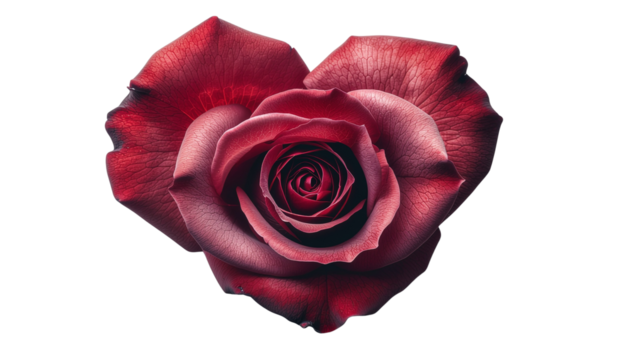 Heart-shaped red rose symbolizing love for Valentine’s Day or Mother’s Day panoramic banner isolated on white background
- Powered by Adobe