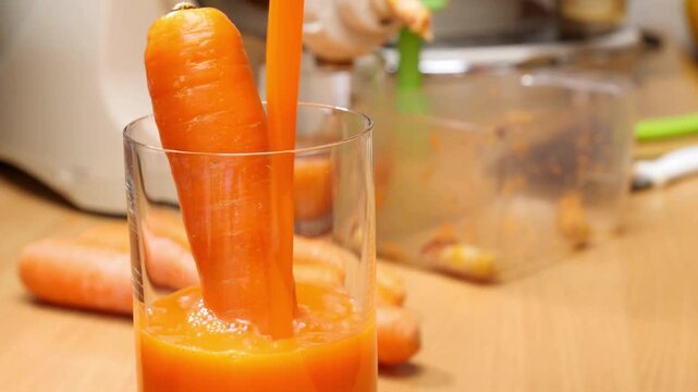 glasses with carrot juice, celery and green apple on the table. Diet, healthy eating, food and weigh loss concept.ai generative