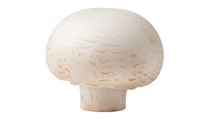 Fresh champignon mushroom isolated PNG, edible fungus with a smooth cap and short stem for culinary use on transparent background © PICSPRO
