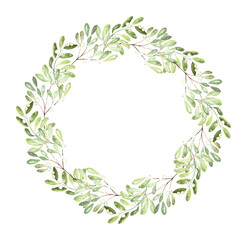 Obraz premium wreath of green leaves