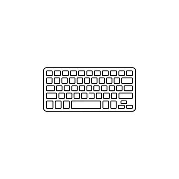 Minimalist Line Drawing of Computer Keyboard
Black-and-white schematic keyboard illustration with standard key layout. Includes letters, numbers, and function keys.