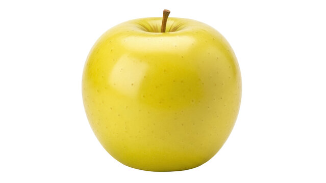 Golden Delicious apple isolated PNG, fresh yellow fruit on transparent background, healthy eating and ingredient for cooking and baking