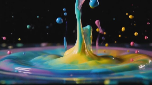 water drops on a rainbow