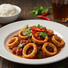 Spicy Squid Rings With Sambal