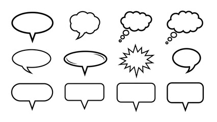 Fototapeta premium Set of various speech bubbles