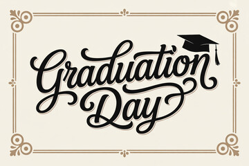 Celebrate graduation day with this elegant design perfect for cards, invitations, and announcements to honor the graduate's achievements and bright future