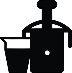 Obraz premium juicer silhouette vector illustration on transparent background
