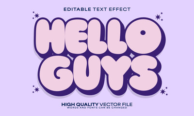 Cartoon comic text effect, editable text effect and child 3d font style bold shadow fun poster design