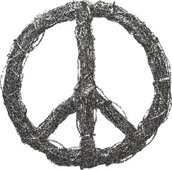 Peace y2k retro stipple art sixties brutalist halftone vector png transparent, symbol 2000s photocopy effect tattoo aesthetic