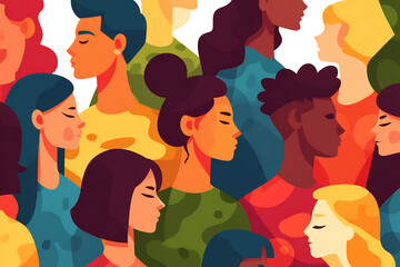 Pattern of Diverse Faces