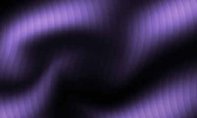 Modern deep purple geometric wallpaper: Smooth wavy stripes on black