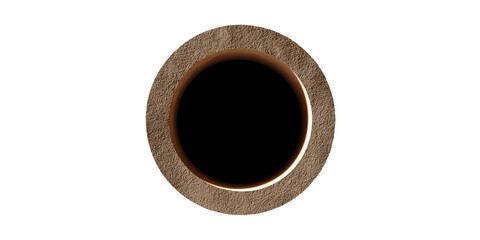 Bronze Cylinder Perspective: An extreme close-up captures a cylindrical form of aged bronze, emphasizing its smooth exterior and hollow interior