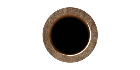 Bronze Cylinder Perspective: An extreme close-up captures a cylindrical form of aged bronze, emphasizing its smooth exterior and hollow interior