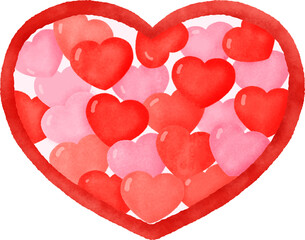 A heart filled with many red hearts