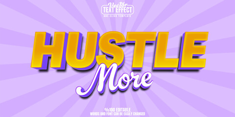 Hustle editable text effect, customizable gym and sale 3d font style