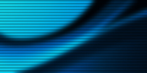 cyan and blue abstract glass gradient on black background, a dynamic design with wave and ribbed ideal for project,branding, banner or header.