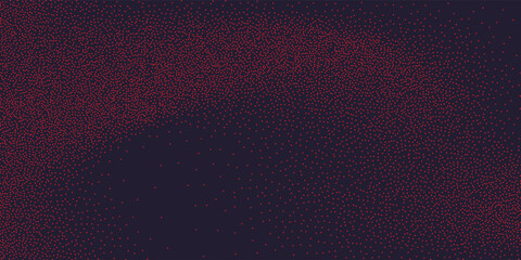 Red stippled curved gradient wave background. Grunge noise dotwork wallpaper.