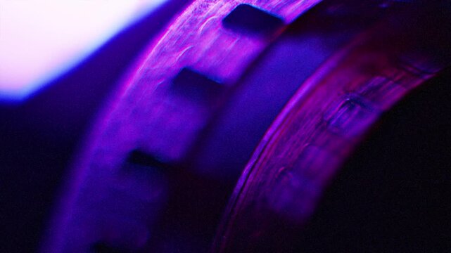 film, reel, movie, cinema, video, production, colorful, vibrant, blue, pink, media, entertainment, technology, digital, screen, playback, interface, software, application, video player, film strip, ci