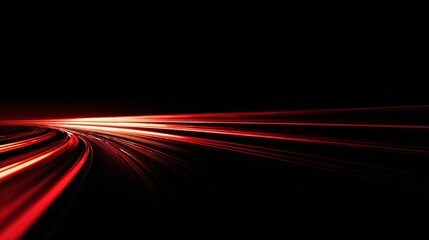 Red light trails on black background suggesting speed movement and dynamic energy.