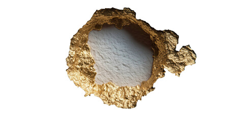 Golden Mineral Formation: A close-up view unveils an abstract, captivating display of a shimmering, golden mineral formation. The intricate textures and natural forms showcase the raw beauty.