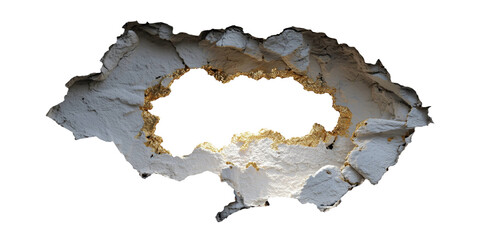 Breached Wall's Breach: A weathered wall, revealing a gaping hole. This image evokes feelings of destruction and decay.