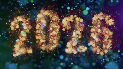 Golden Bokeh 2026 Numbers Celebration Background With Sparkling Lights And Night Sky