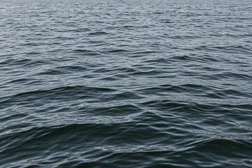 Obraz premium Weite, ruhige See unter einem trüben, grauen Himmel