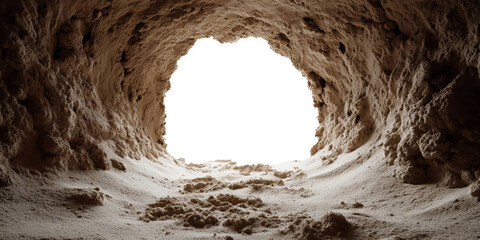 Cave Entrance: An image of a cavern, showcasing the textured interior leading towards a bright, natural opening. Evoking the allure of exploration and the mysteries within.