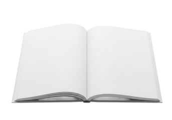 Fototapeta premium Open blank book isolated on transparent background