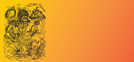 Lord Hanuman, the eternal symbol of strength, devotion, and fearless faith