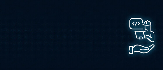 Mortgage approval and home ownership concept represented by glowing white line art on a dark textured background