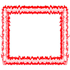 Bold hand-drawn red square frame with rough, organic edges on a black background, perfect for posters, banners, social media layouts, modern graphics, and creative design templates.