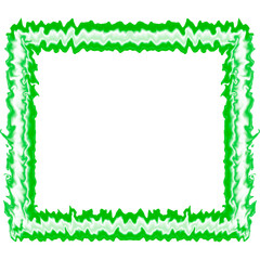 Abstract green grunge square frame with rough textured edges on a transparent background. Perfect for posters, social media layouts, banners, stickers, and modern graphic design compositions.