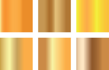 Golden color palette swatches