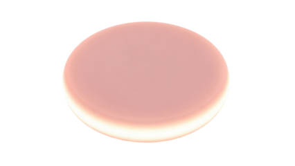Pale pink sphere PNG isolated on transparent background, soft light effect for graphic design and digital art projects, 3D rendering