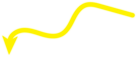 Bright yellow wavy arrow indicating downward movement