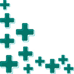 Medical Cross Pattern Corner
