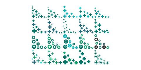 Medical Cross Pattern Corner