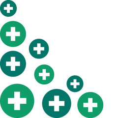 Medical Cross Pattern Corner