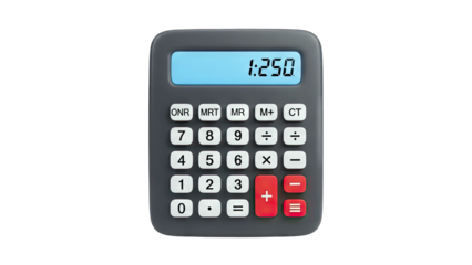 Calculator with Display Showing 1:250