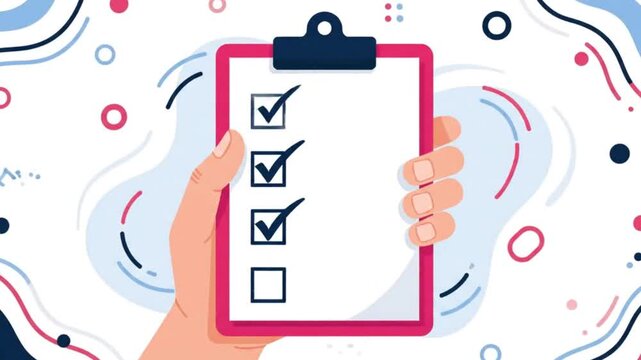 Task Management and Planning Concept with Hand Holding Checklist Clipboard Symbolizing Productivity Organization Workflow and Business Efficiency