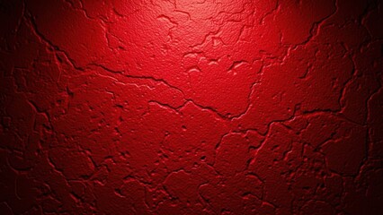 Vibrant red textured surface with cracked pattern